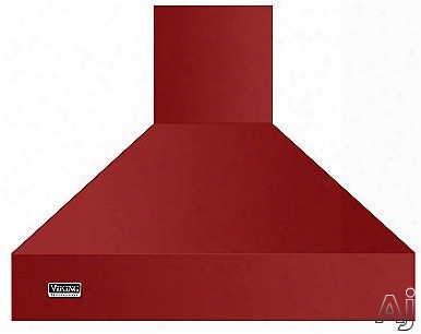 Viking Professional 5 Series Vcih53608ar 36 Inch Island Mount Chimney Range Hood With Optional Blowers, Variable Fan Speeds, Heat Sensor, Dimmable Led Lighting, Backlit Led Knobs And Commercial-type Filters: Apple Red