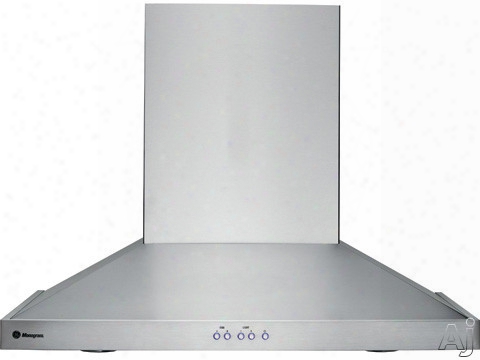 Monogram Zv830smss 30 Inch Wall Mount Chimney Range Hood With 500 Cfm Internal Blower, Perrimeter Filter System, 4-speed Fan, Halogen Lamps And Convertible To Recirculation