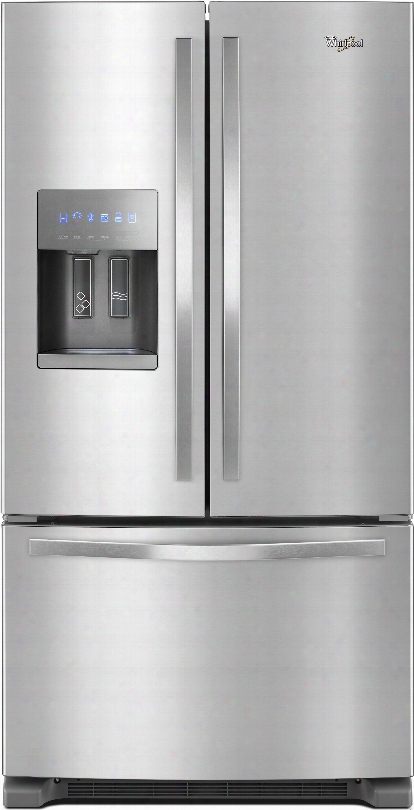 Whirlpool Wrf555sdfz 36 Inch French Door Refrigerator With Fingerprint Resistant Finish, Everydropã¢â�žâ¢ Filter, Ice And Water Dispenser, Spillproof Shelves, Gallon Door Bins, Temperature-controlled Drawer, Ada Compliant, Energy Starã‚â® And 25 Cu. Ft. C