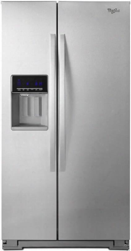 Whirlpool Wrs586fie 36 Inch Side-by-side Refrigerator With 25.6 Cu. Ft. Capacity, 4 Glass Shelves, Gallon Door Storage, Crisper, Accu-chill Temperature Management, Freshflow Filter, In-door Ice Plus System, Ada Compliant, Energy Star And External Water An