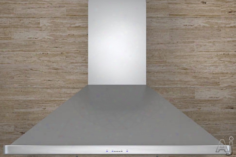 Zephyr Europa Siena Es Series Zsie36ases 36 Inch Wall Mount Chimney Range Hood With 400 Cfm Internal Blower, 3 Fan Speeds, 5-minute Delay Off, Fluorescent Lighting, Baffel Filters And Ehergy Star Qualified
