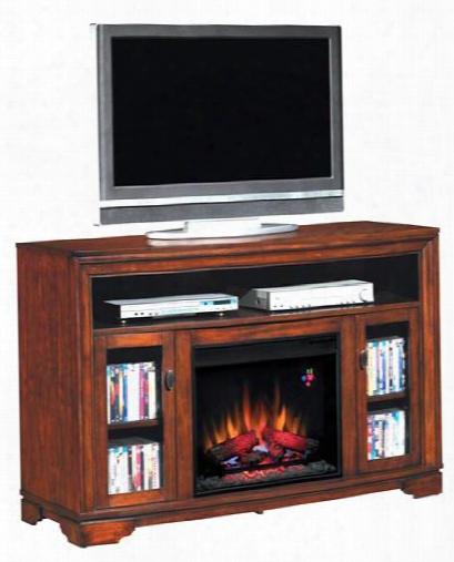 23mm070c244 Palisades Media Center With Electric Fireplace In Empire Cherry