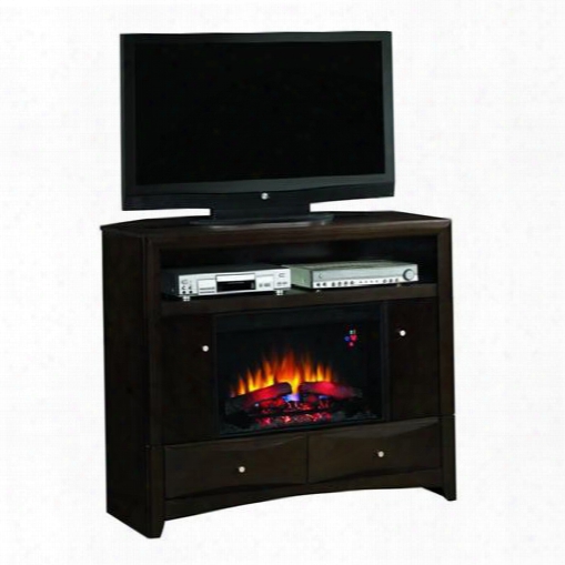 26de9401-w509 Delray Dual Amusement With Firebox Insert Arched Base And Brushed Nickel Hardware Mantel In Roasted