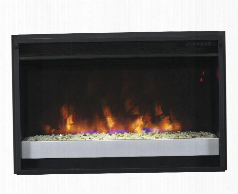 26ef031gpg-201 26" Spectrafire Plus Contemporary Electric Fireplace Insert With Safer Plug Digital Thermostat Vent Allowed And Remote Control In