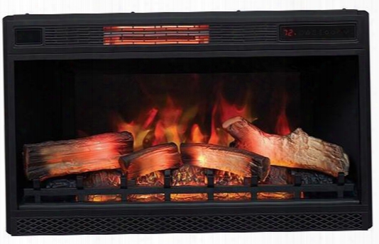 32ii942fgl 32" 3d Infrared Quartz Electric Fireplace Insert With Safer Plug Safer Sensor 5200 Btu And Traditional Log Set And Ember Bed