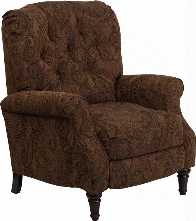 Am26506370gg 41" Traditional Leaather Hi-leg Reckiner With Plush Upholstered Arms Plush Pillow Back Rocker Feature Ca117 Fire Retardant