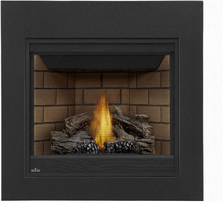 Ascent Series B35nte 35" Direct Vent Natural Aeriform Fluid Fireplace With Electronic Ignition Up To 20 000 Btu's Pan Style Burner Standard Safety Barrier Phazer Log