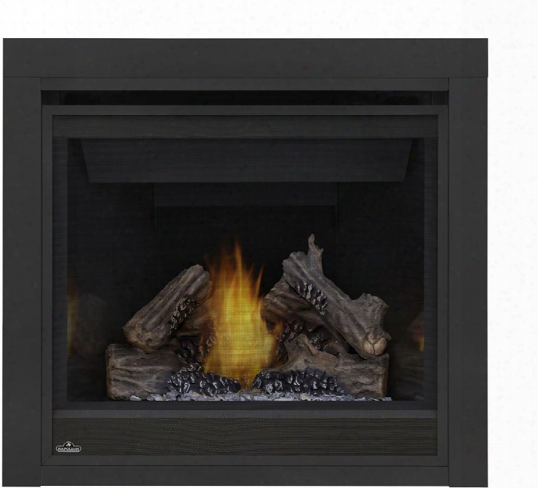 Ascent Series B36ntre 35" Direct Vent Natural Gas Fireplace With Electronic Ignition Up To 18 000 Btu's Pan Style Burner Standard Safety Barrier Phazer Log