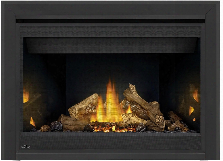 Ascent Series B46ntre 46" Direct Vent Natural Gas Fireplace With Electronic Ignition Up To 22 000 Btu's Pan Style Burner Standard Safety Barrier Phazer Log