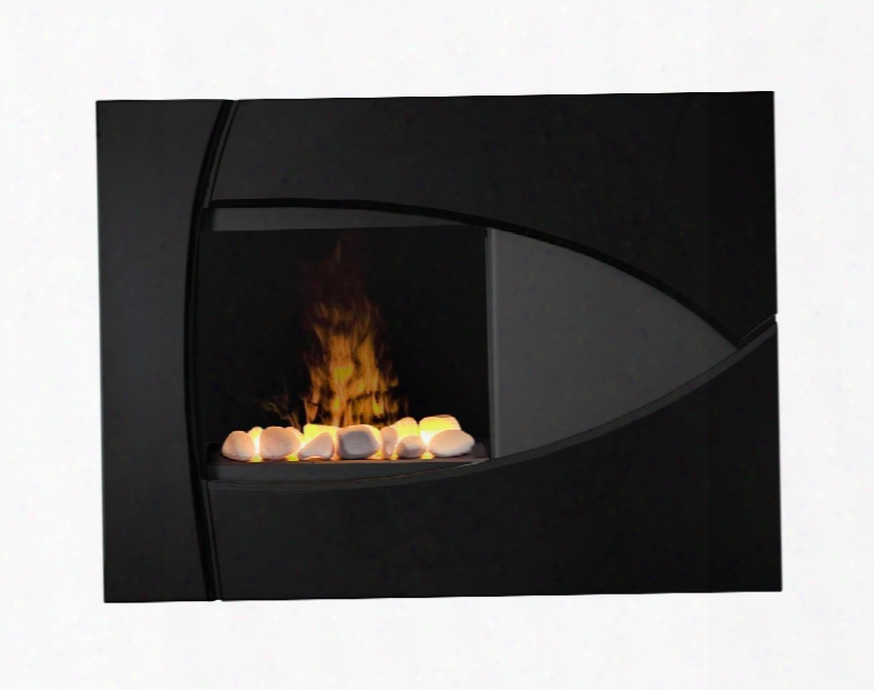 Bbk20r Brayden Wall Mount Electricc Fireplace With White Rock Faux Flame Bed Cool Glass Front Remote Control And Contempotary Style In