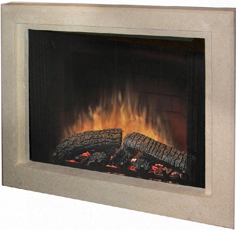 Bf39stpbsstn 39" Picture Rfame Surround Complete With Bf39stp Firebox Supplemental Heat Flame Technology And Purifire Air Filtration System In Alabaster