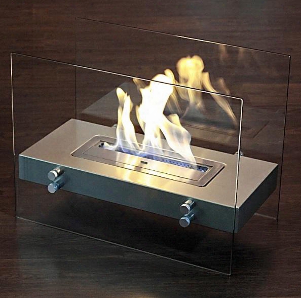 Br-06 Murano Series 23.5" Wide Portable Bioethanol Fireplace: Antique