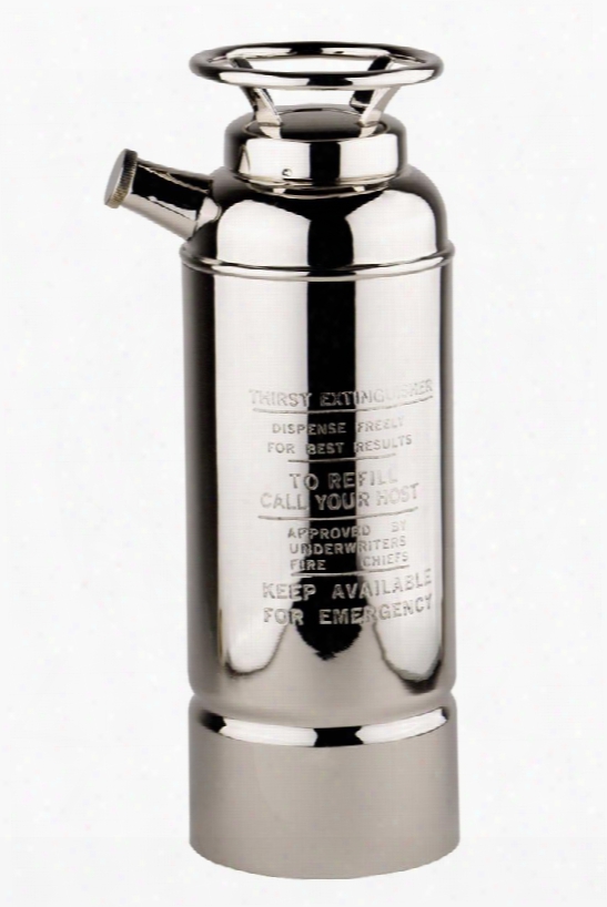 Cs002 Fir Eextinguisher C. Shaker With Brass Nickel -plated Outside & Silver-plated Inside Material In Silver &