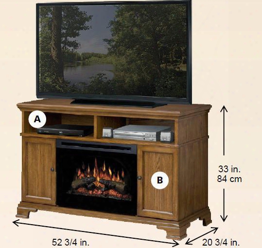 Gds25-1055do Brookings Electric Fireplace With Life-like Flame Effect On-demand Heat With Thermostat Control & 25" Self-trimming Widescreen Electric