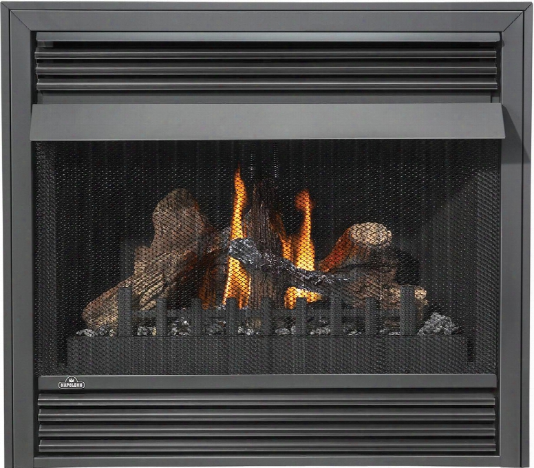 Grandville Vf Series Gvf3-62p 37" Vent Free Propane Gas Fireplace With Imllivolt Ignition Up To 30 000 Btu's Pan Style Burner Phazer Log Set Oxygen