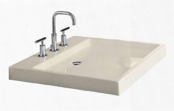 K-2314-58 24" Fireclay Wading Pool Bathroom Sink From The Purist Collection: Thunder