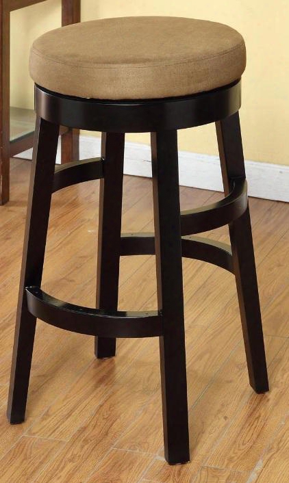 Lc4050babr30 Halo Swivel Polyester Microfiber Barstool With 360 Degree Swiveling Mechanism Splid Wood Construction And Fire Retardant Foam Padding In