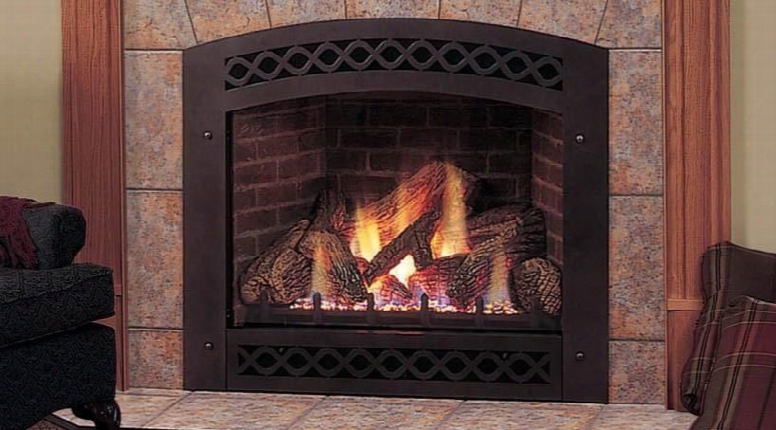 Lexington Lx32dvnsl 32" Direct Vent Top/rear Convertible Fireplace With Millivolt Control 36 000 Btu Heat Activated Variable Blower And Ceramic Glass: