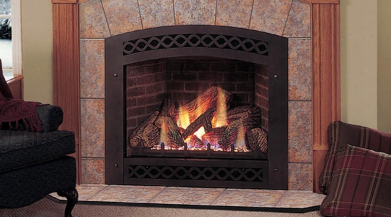 Lexington Lx36dvpsb 36" Liquid Propane Convertible Direct Vent Fireplace Wuth Flush Face Design Lexfire Burner Ceramic Glass Logs Safety Barrier And