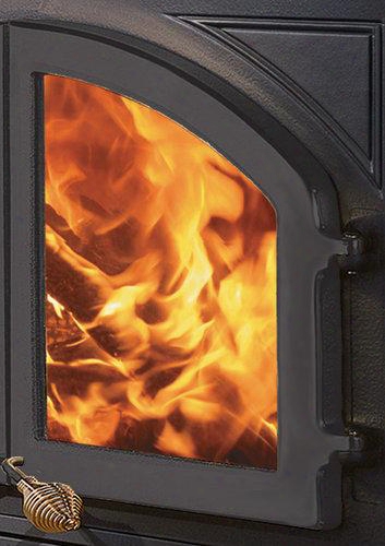 Mhe-sd-b Cast-iron Single Fireplace Door From The Bordeaux Collection