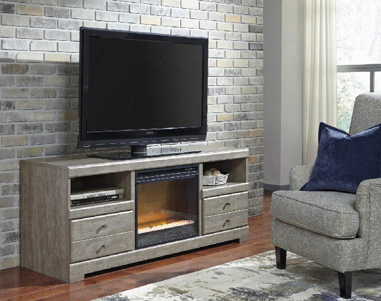 Parlau Collection W261-68f02 2-piece Set With Tv Stand And W100-02 Fireplace Insert In
