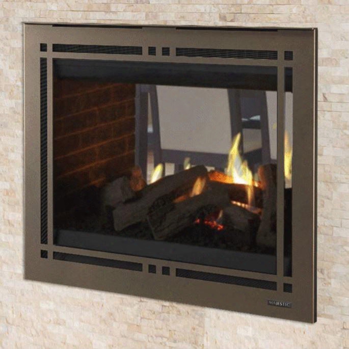 Pearl Ii Pearl36stin 36" See-through Direct Vent Natural Gas Fireplace With 38 000 Max Btu 1 700 Sq. Ft. Heating Capacity And Intellifire Strike Ignition