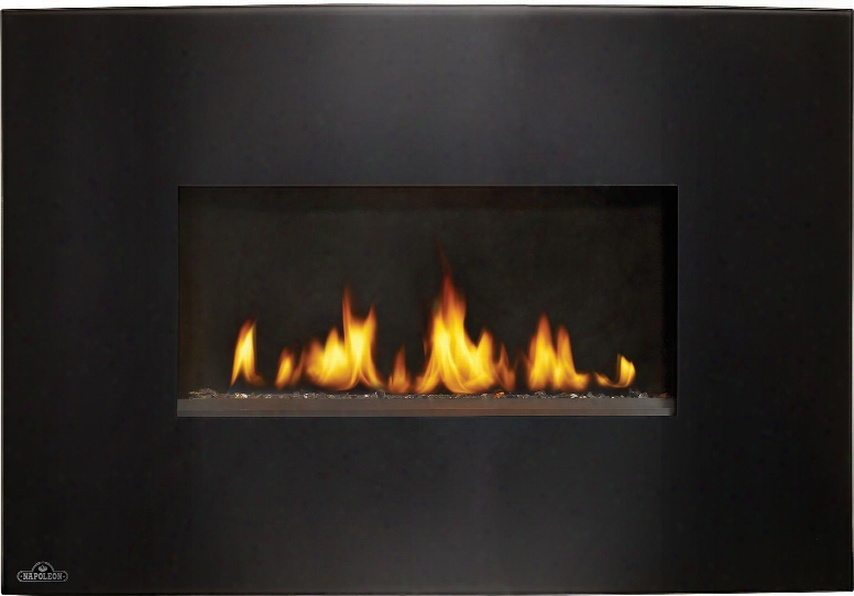 Plazmafire Vf24 Series Whvf24p 24" Vent Free Propane Fireplace With Electronic Ignition Up To 9 000 Btu's Pan Style Burner Curved Glass Front And Catalytic