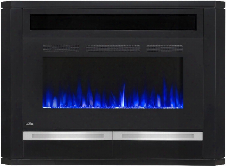 Prestige Series Nefp42-1815b 54" Alanis Mantel Package With Allure Phantom 42" Fireplace Included 2 Ottom Drawers Media Compartment Wire Management And