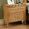 220661 Firefly 3 Drawer Nightstand with Full Extension Drawer Glides English Dovetail Drawer Boxes and Hidden Storage in a Wheat