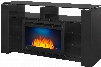 Essential Series NEFP27-1015B 60" Foley Mantel Package with Cinema Glass 27" Firebox Included Topaz Glass Ember Bed NIGHT LIGHT 10mm Smoked Top Glass and