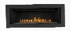 LHD45NSB 45" Linear Direct Vent Natural Gas Fireplace up to 24 000 BTU's with Back-up Control system and Safety Screen in Painted Black