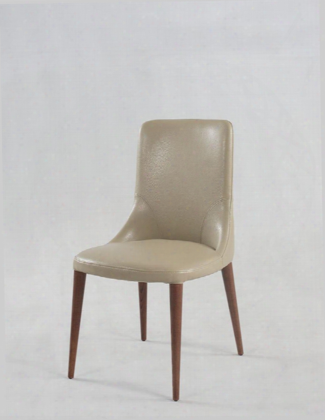 Scarlett Collection Scarlett-sc-bge 35" Side Chair With Ash Wood Legs Beige Pu Upholstery And Fire Retardant