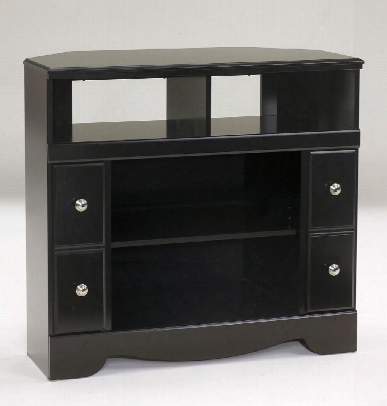 Shay Collection W271-12 Corner Tv Stand/fireplace Optionwith Simple Pulls And Adjustable Shelf In
