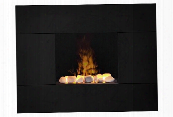 Tah20r Tate Wall Mount Electric Fireplace With White Rock Faux Flame Bed Cool Glass Front Remote Control And Contempotary Style In