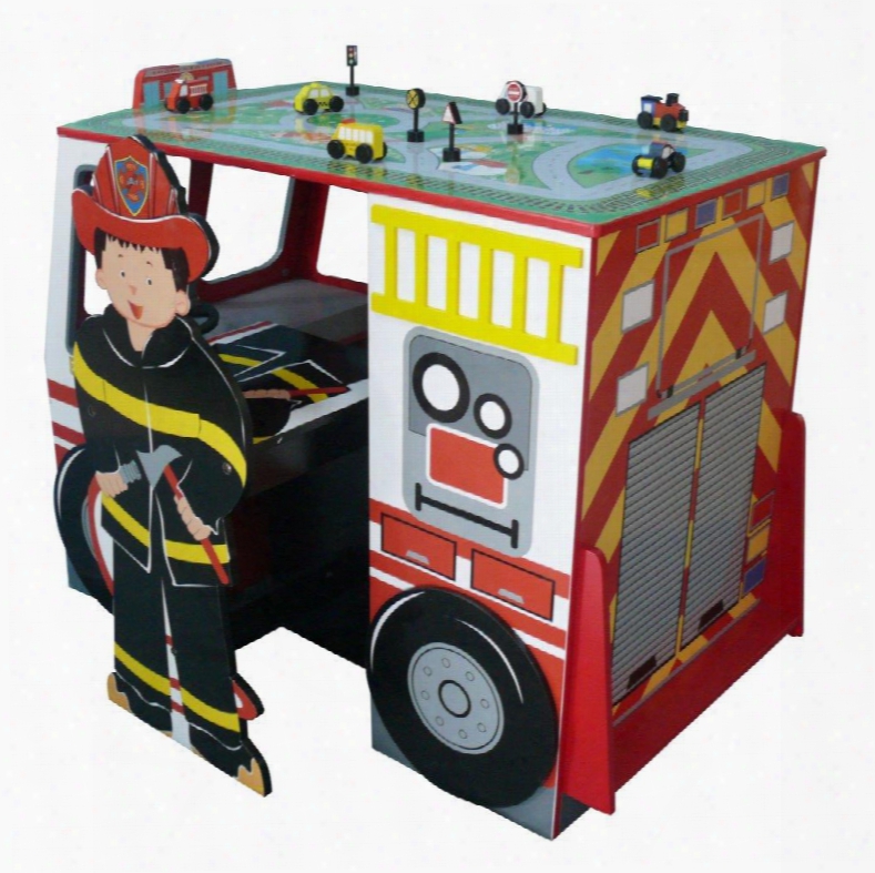 Td-11154a Teamson Kids- Fire Implement Desk And Chair