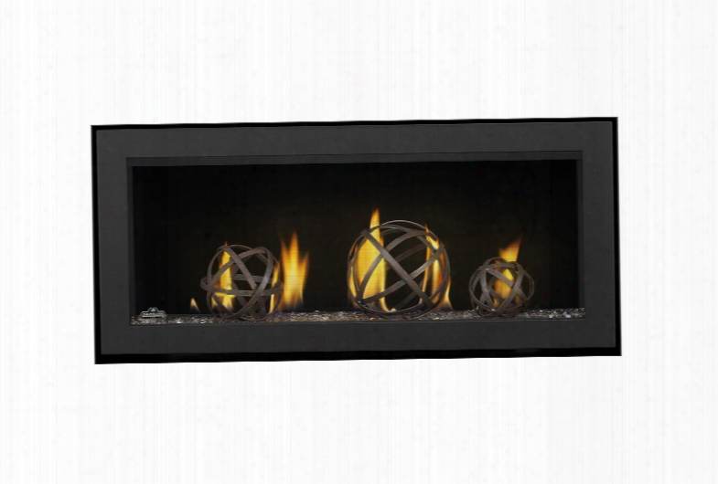 Vector Series Lv38n-1 38" Single-sided Direct Vent Natural Gas Fireplace With Electronic Ignition Up To 30 000 Btus Standard Night Light System Proflame Ii