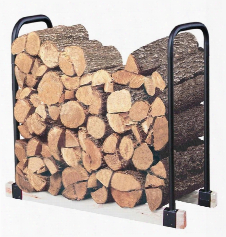 82424 Adjustable Firewood Rack With Tubular Steel Construction And Waterproof Powder Coat Finish In