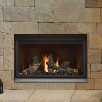 Bgd42cfne Rear 45" Vent Clean Face Fireplace With Black Door Natural Gas - Electronic