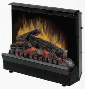 Dfi2309 23" Standard Electric Fireplace Insert With Supplemental Heat Handcrafted Glowing Ember Logs And