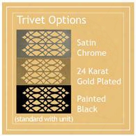 Gs-530ss Ornamental Trivet For Wood And Gas Stoves Satin Chrome Plated