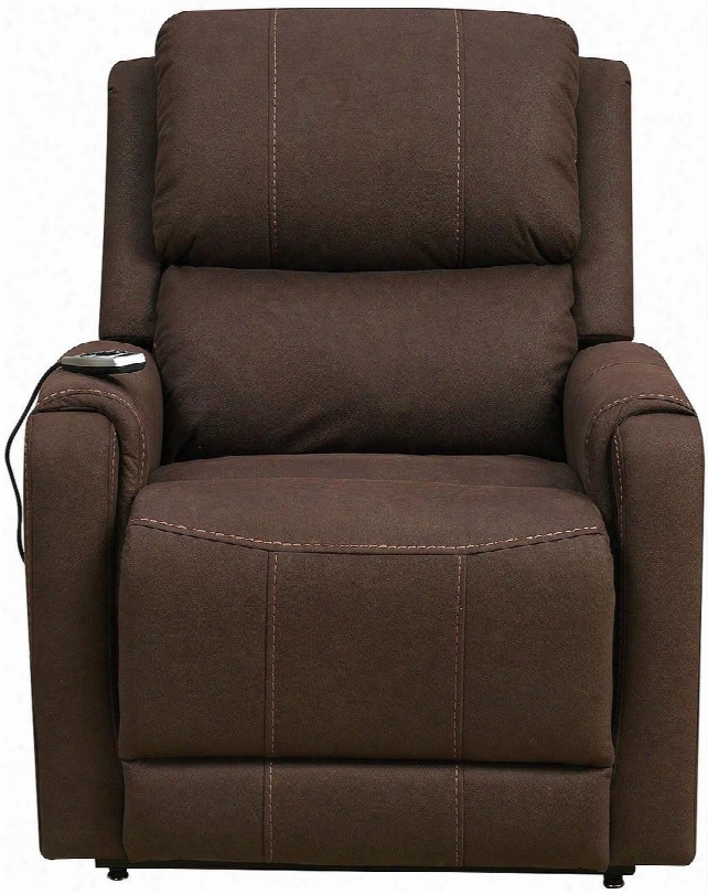 A309-016-064 Heat & Massaging Lift Chair With Easy To Clean Faux Leather Remote Control And Subtle Contrast Stitching In Modesto