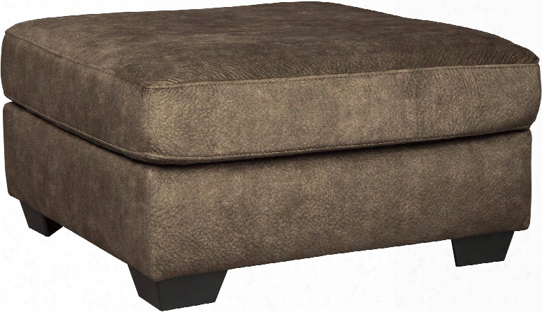 Accrington Collection 7050808 37" Oversized Accent Ottoman With Fabric Upholstery Square Top And Block Feet In