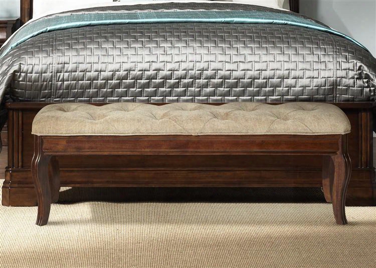 Alexandria Collection 722-br47 54" Bed Bench With Flax Chenille Upholstery Lift Top And Sel F Lowering Hinges In Autumn Brown