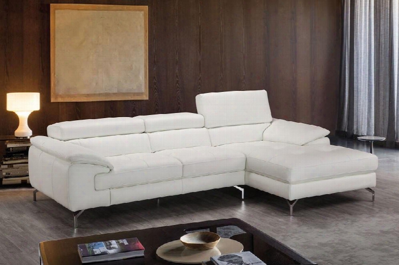 Alice Collection 18272-rhfc 105" Premium Leather Sectional Sofa With Right Facing Chaise And Left Facing Sofa In