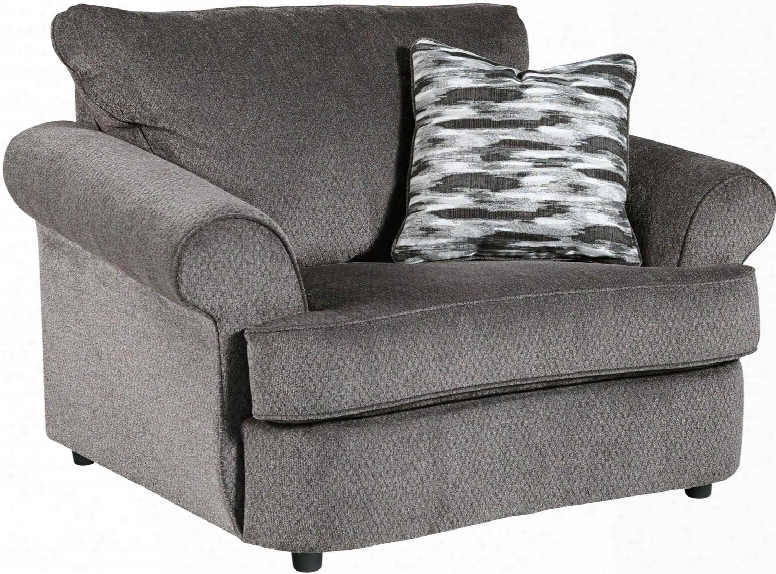 Allouette Collection 9350423 54" Chair And A Half With Textured Fabric Upholstery Pipe Stitching Details Cushioned Back And Seating In