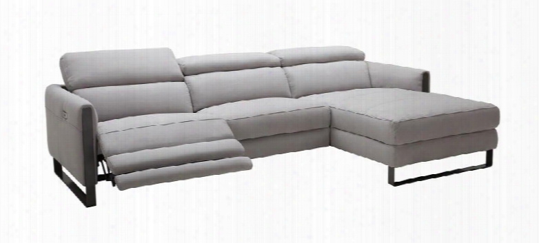 Antonio Collection 182799-rhfc 107" 2-piece Power Reclining Sectional Sofa With Right Arm Facing Chaise And Left Arm Facing Sofa In Chalk