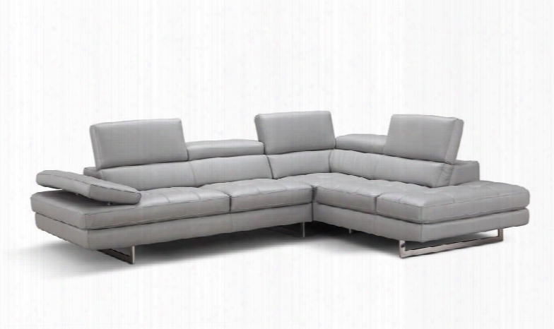 Aurora Collection 18142-rhfc 114" 2-piece Sectional Sofa With Right Arm Facing Chaise And Left Arm Facing Sofa In Light