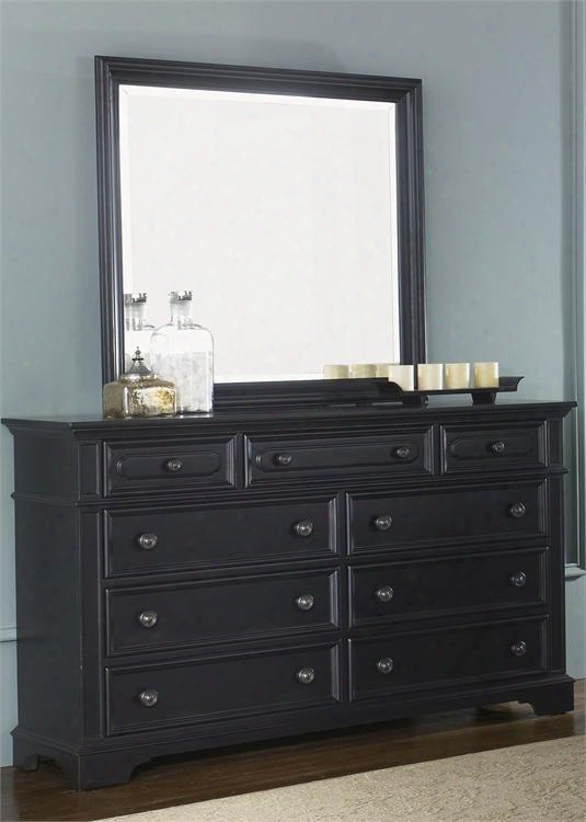 Carrington Ii Assemblage 917-br-dm 2-piece Bedroom Set With Dresser And Mirror In Black