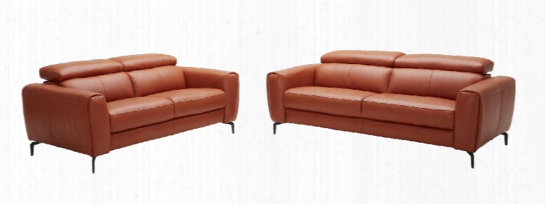 Cooper Collection 18742-sl 2-piece Living Room Set With Sofa And Loveseat In Pumpkin