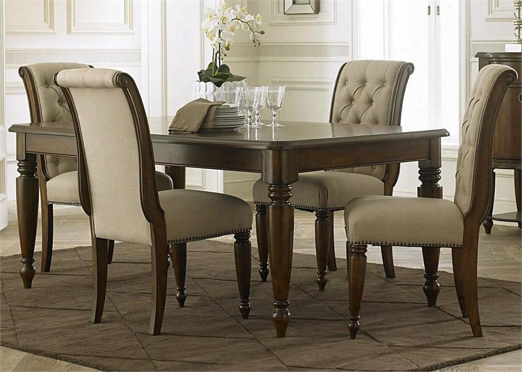Cotswold Collection 545-dr-5rls 5-piece D Ining Room Set With Rectangular Dining Table And 4 Side Chairs In Cinnamon